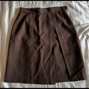 Gorgeous vintage brown wool skirt